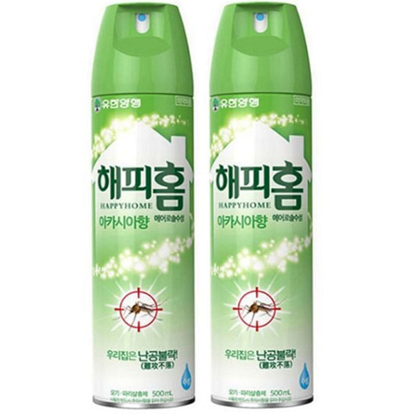 아카시아향 모기 퇴치 스프레이 에어로졸 모기 살충제 모기퇴치제 실내용 - 상품 이미지