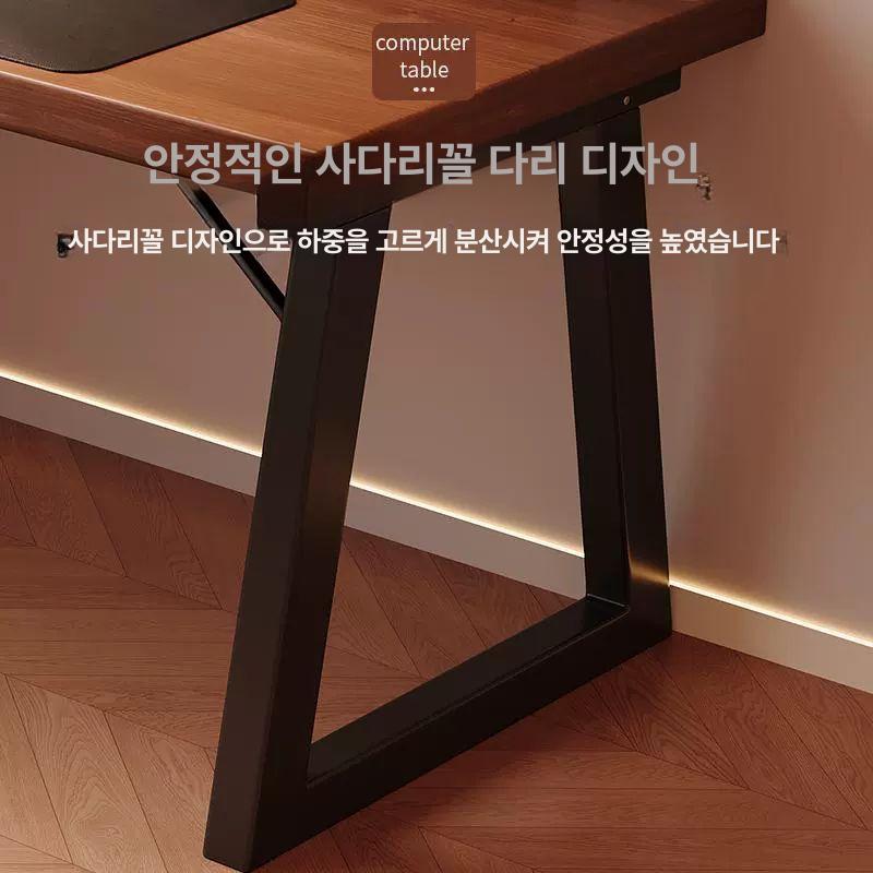 조립식 데스크 컴퓨터 게이밍 원룸 우드 책상 사무용 미니 심플 조립식책상 좁은방 철제 - 상세 이미지 4