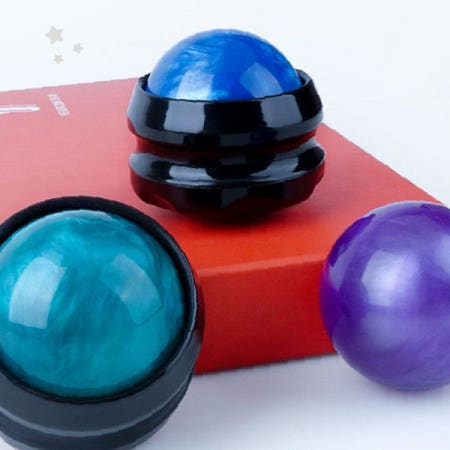 구형 롤러 지압 마사지 도구 손바닥 발바닥 목 어깨 근육 이완 휴대용 셀프 케어