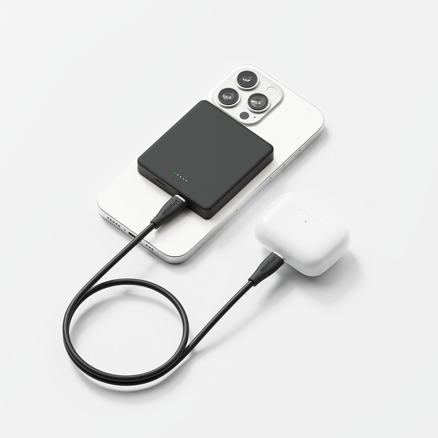 미니덕트 맥세이프 보조배터리 아이폰 갤럭시 미니 고속 무선 충전 배터리팩 4000mAh 사진 5