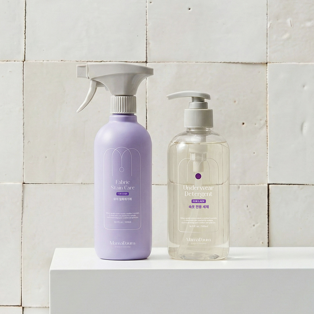 마마다움 얼룩제거제 여성속옷세제 무향 세트 500ml, 2개 - 상품 이미지