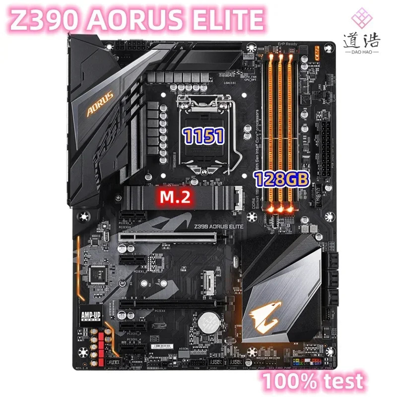 Z390 AORUS ELITE 마더보드128GB 2xM.2 HDMI SATA 3.0 LGA 1151 DDR4 완전 WorkMA 리퍼
