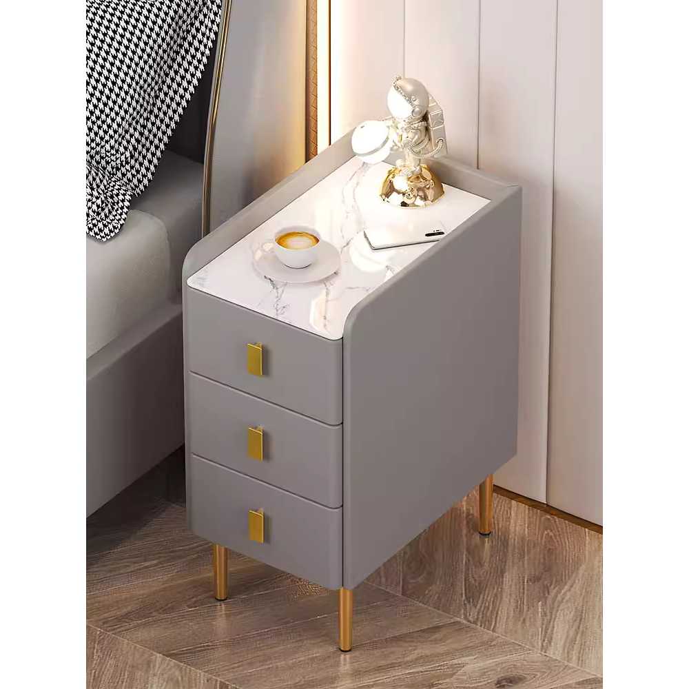 소파 사이드 서랍장 침대 탁자 거실 수납 소형 협탁 2단화이트/블랙/높이50cm25x40x60cm - 상세 이미지 3