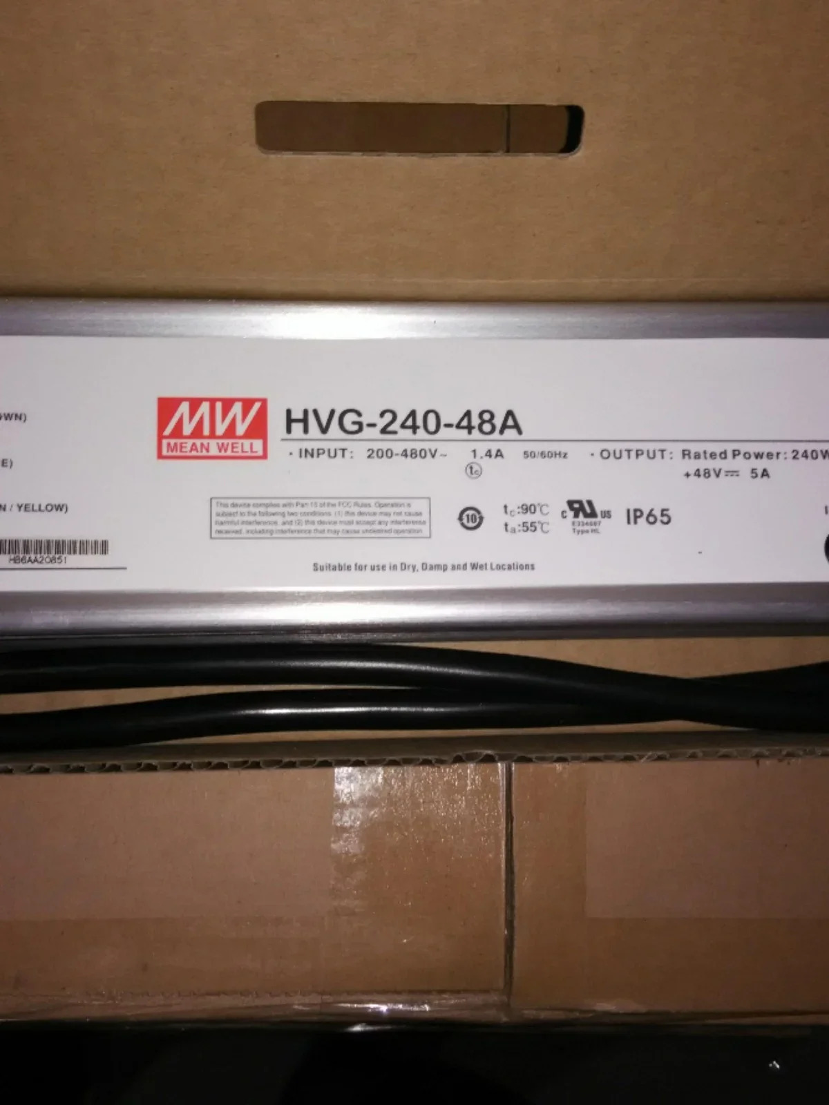 Mingwei 전원공급장치 정전류 정전압 LED 드라이버 HVG-240-24A 30A 36A 42A 48A 54A 240W