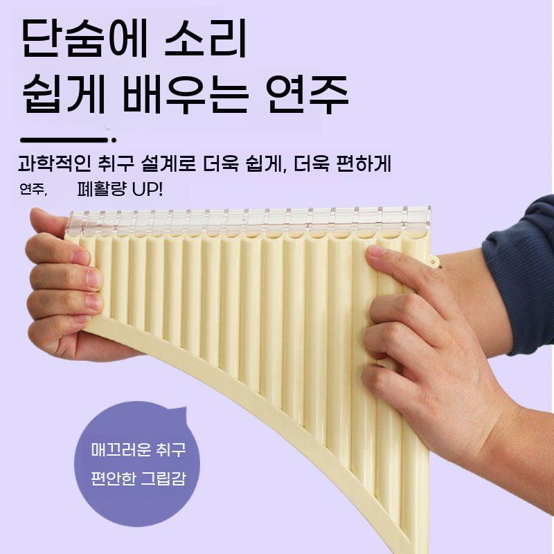 입문용 팬플룻 18관 초보자용 쉬운 악기 학습용 취미용 관악기 방과후 수업 - 상세 이미지 2