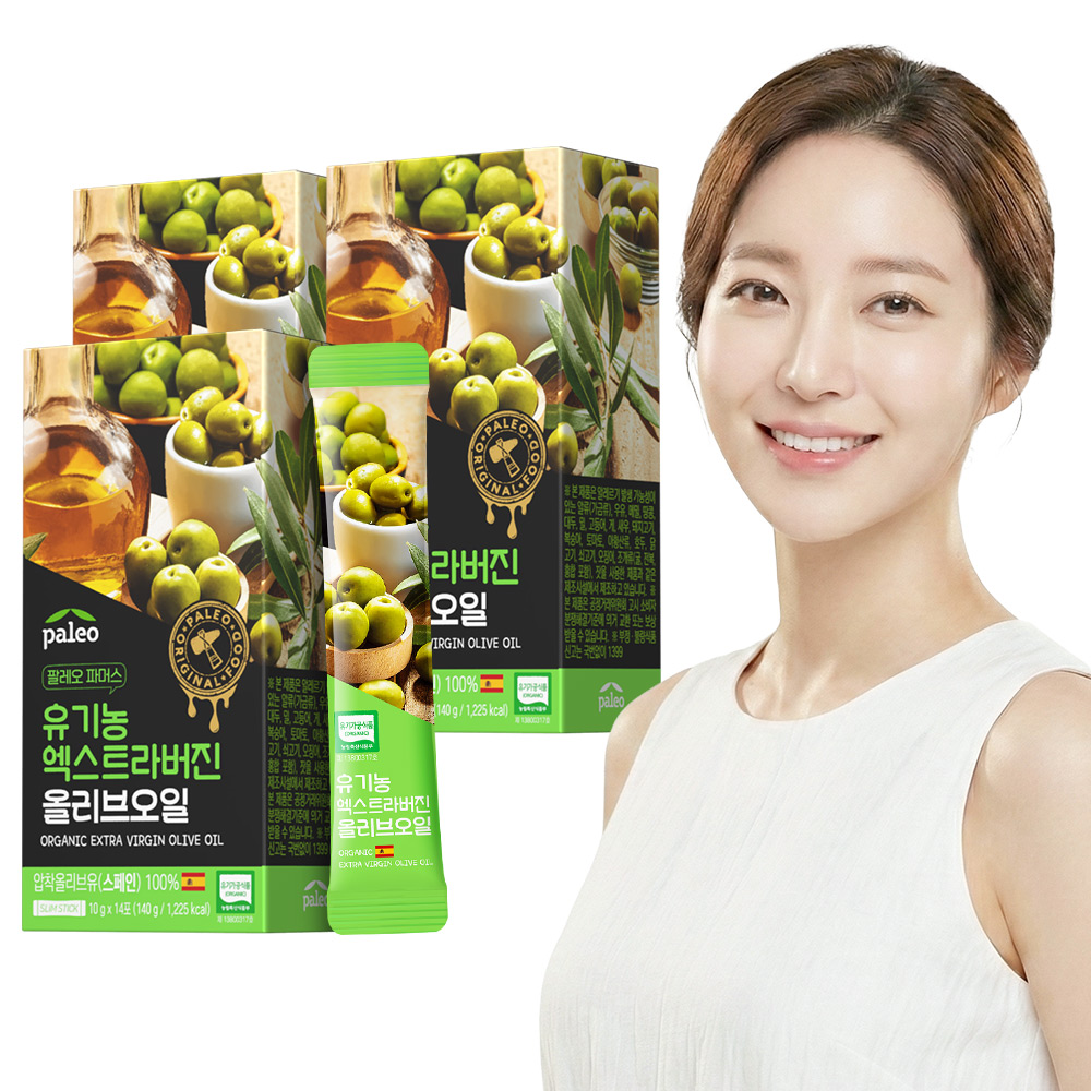 팔레오 유기농 엑스트라버진 올리브오일 100% 스틱 140ml, 3개 - 메인 이미지