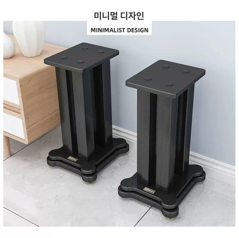 스피커 스탠드 우퍼 거치대 서라운드 철제 북쉘프 받침대 N81 블랙 22 x 28x20 높이 1쌍 - 상세 이미지 2