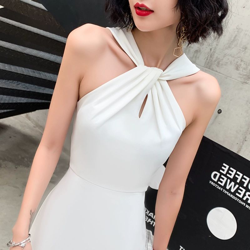 셀프웨딩 홀터넥 웨딩스냅 연회장 2부 결혼식 드레스 - 상품 이미지