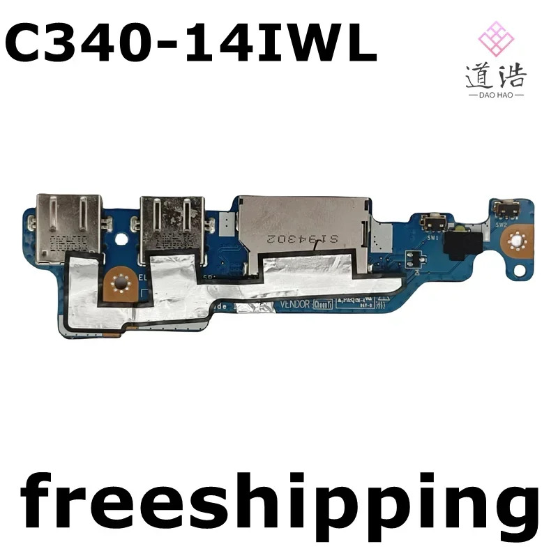 Lenovo호환 Yoga C340-14IWL LS-H085P 전원 버튼 USB 보드 케이블 EL4C4 완전 작동 리퍼