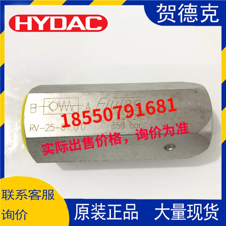 HYDAC 관형 체크밸브 RVP RV- 25/30/40/20/08-01/0 RV 250110