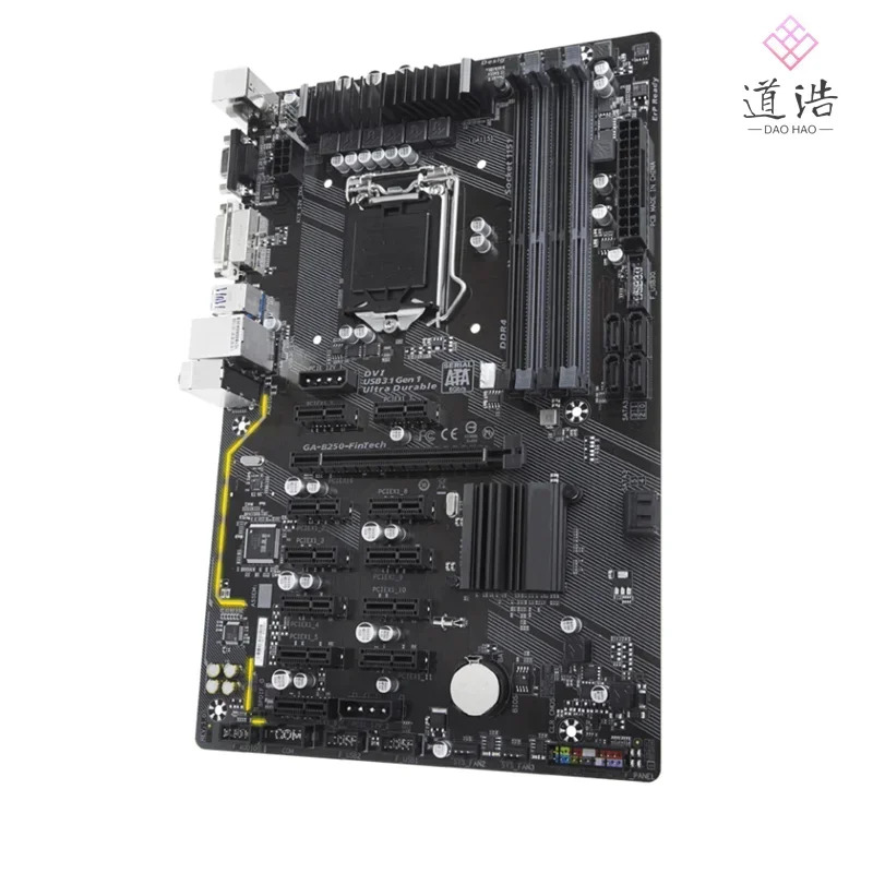 GA-B250-FINTECH 마더보드 64GB SATA3.0 LGA 1151 DDR4 B250 메인보드 리퍼 완료 작동