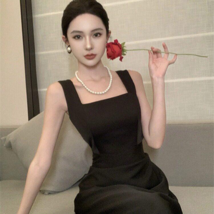 블랙 이브닝 디너 성인식 파티드레스 결혼식2부 연말모임 행사 진행자 원피스 - 상세 이미지 4