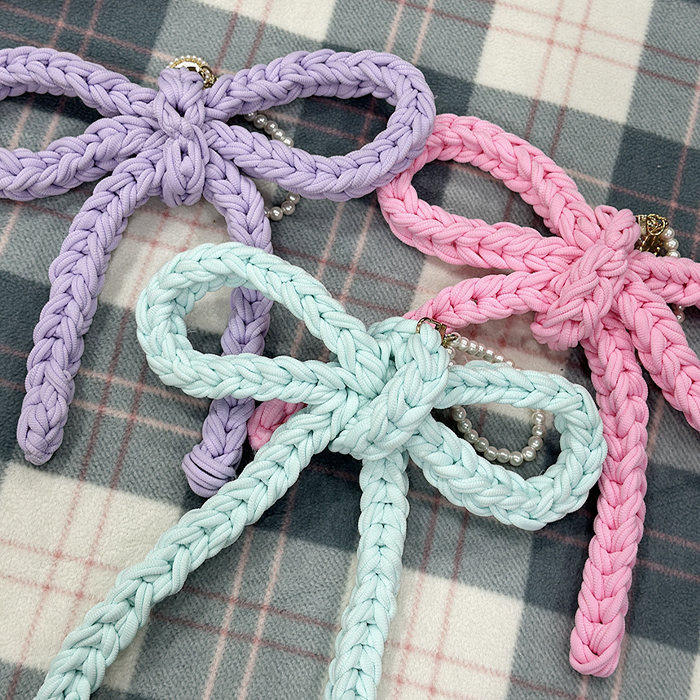 빅리본 장식 양말목 키링 만들기 DIY - 상세 이미지 3