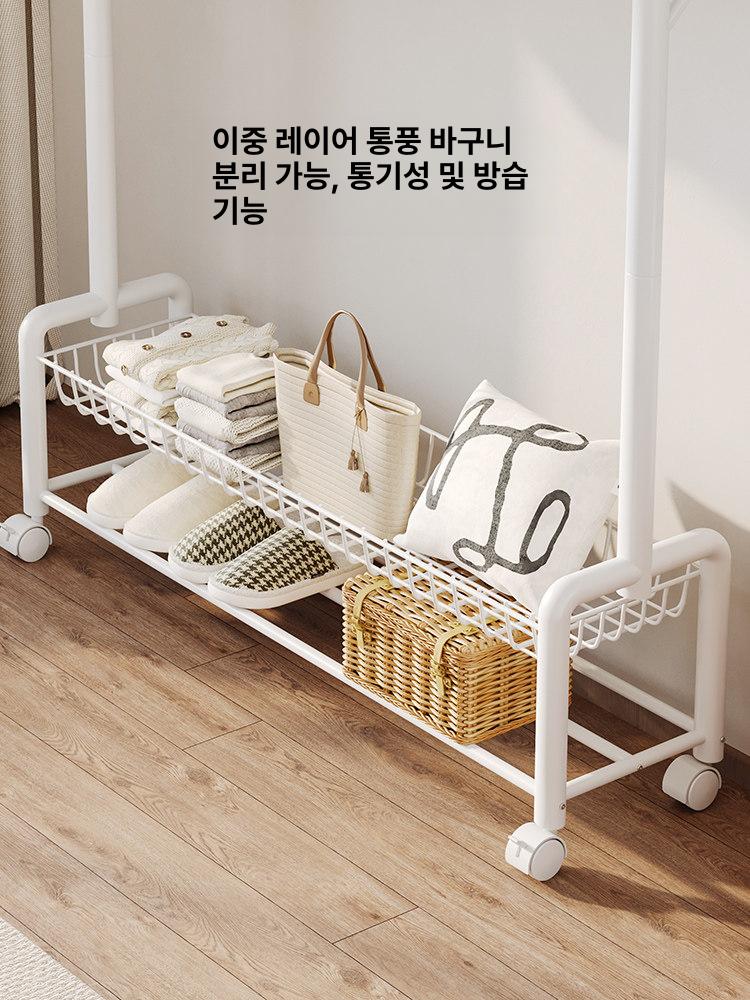 강한 철제 코트 침실용 탈의실 기숙사 행거 옷걸이 코트걸이 스탠드 원룸 코트랙 - 상세 이미지 4