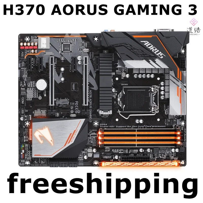 H370 AORUS GNG 3 마더보드 64GB 지원 대 CPU LGA 1151 DDR4 메인보드 완전 작동 리퍼