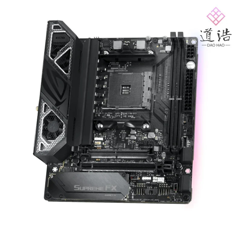 ROG CROSSHAIR VIII IMPACT 마더보드64GB M.2 PCI-E4.0 소켓 AM4 DDR4 Mini-ITX X570 메인보드 완전 작동 리퍼