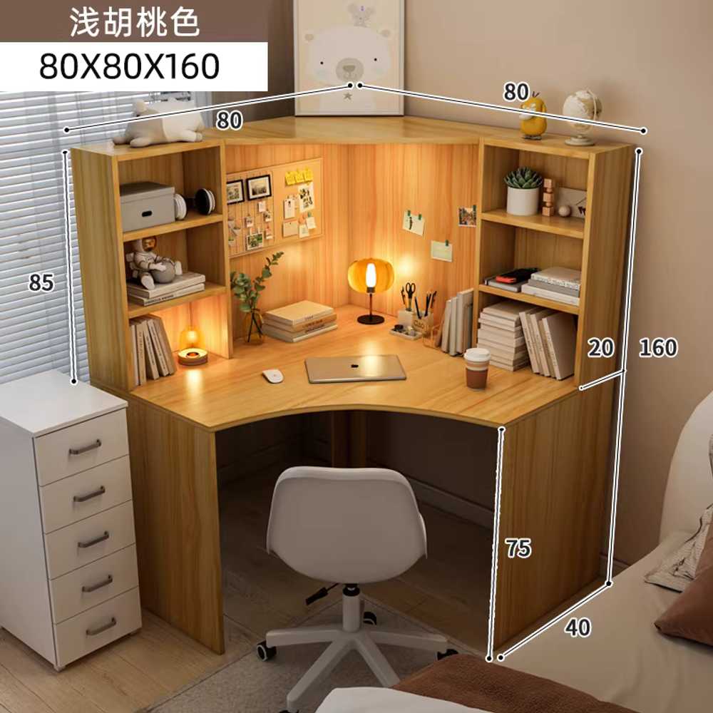 코너형 책상 기역자 데스크 원룸 모퉁이 침실 화장대 800 이미지 6