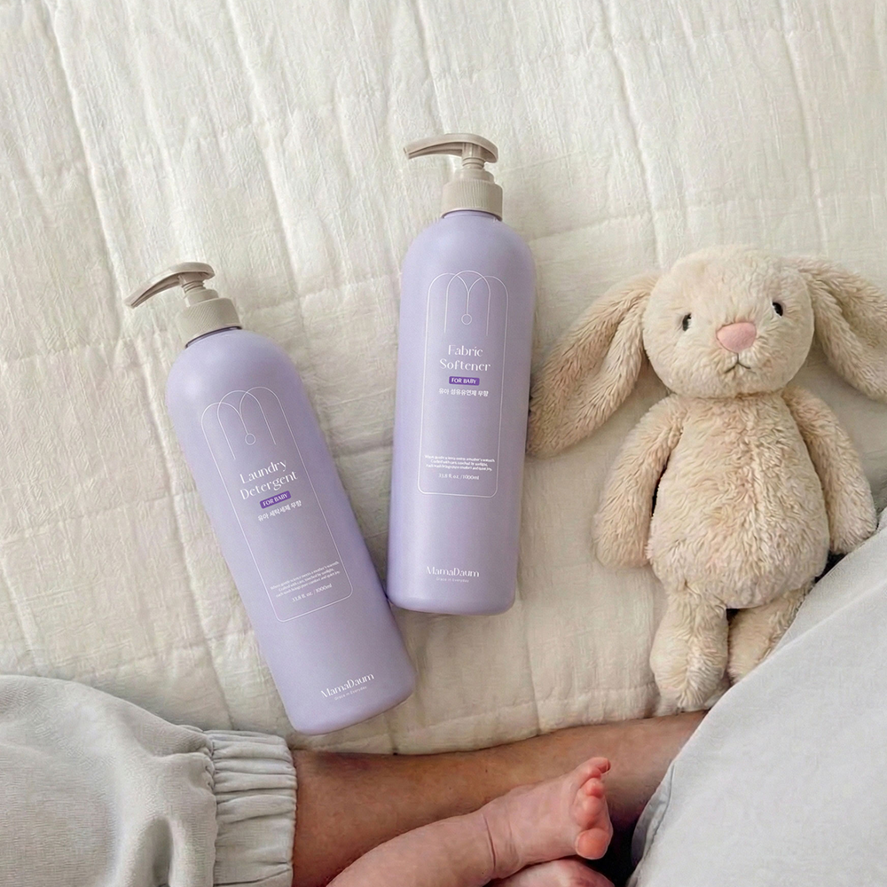 마마다움 유아 아기 안심 세탁세제 유연제 무향 세트 1L, 2개 - 상품 이미지