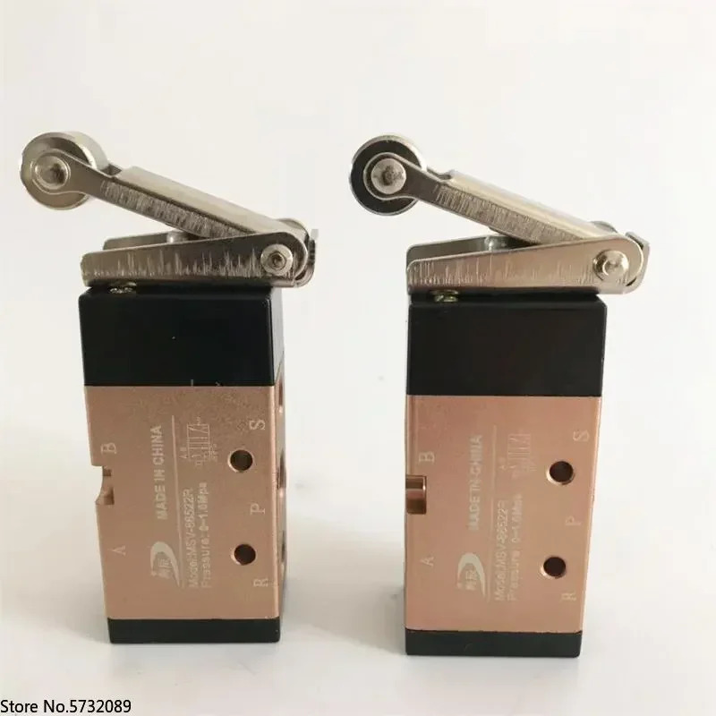 5pcs MSV-86522R 2위치 5방향 기계식 롤러 밸브 G522R 공압 MV-522R 스위치 MV-09