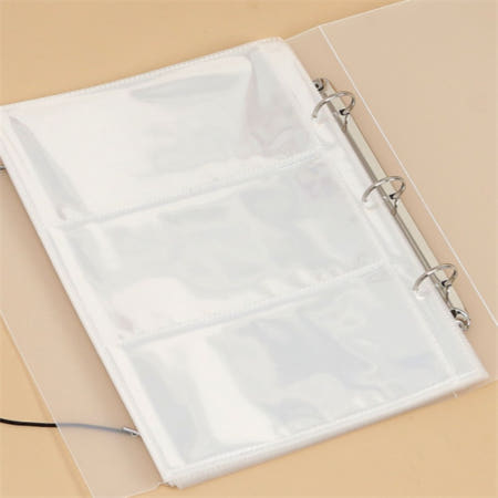 라온샆 포켓 바인더 3칸 영수증보관 바인더북 쿠폰북