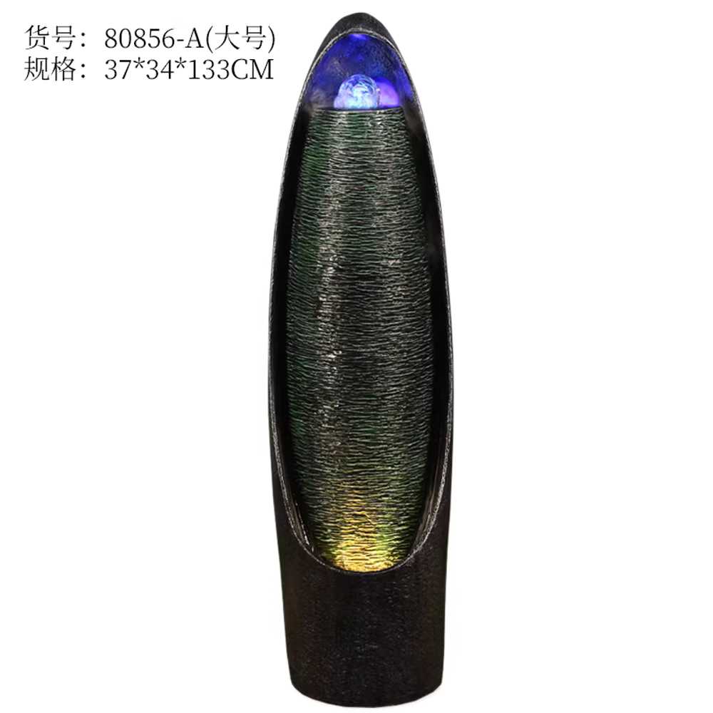 벽천 분수대 인공폭포 실내분수 물소리 사무실 로비 30x30x105cm 블랙 / 미스트 분사기 이미지 8