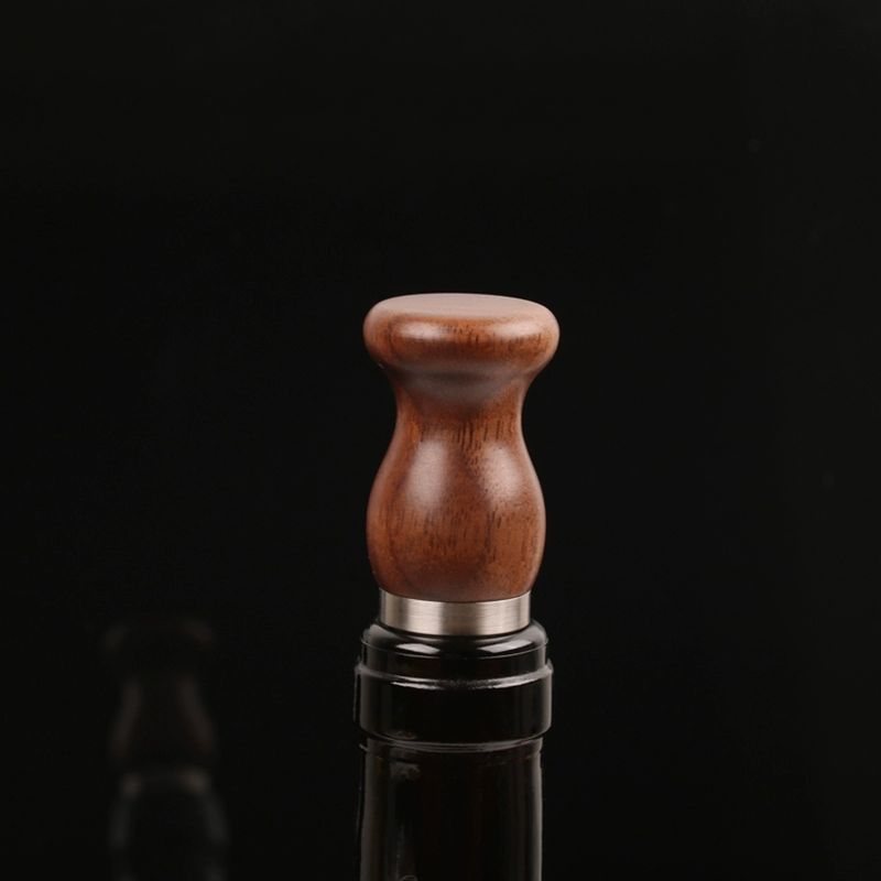 와인 마개 사슴 장식 호두 위스키 보관 샴페인 코르크 블랙월넛 와인 스토퍼 1개 - 상세 이미지 4