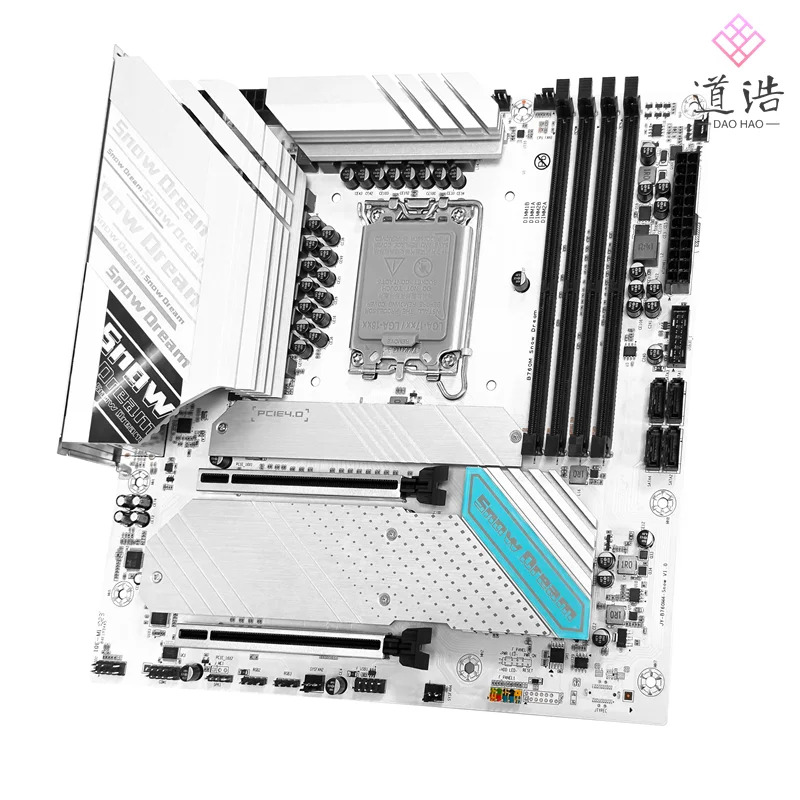 JGINYUE B760M 스노우 드림 마더보드 128GB M.2 DP HDMI LGA 1700 DDR4 마이크로 B760 메보드 리퍼 완료