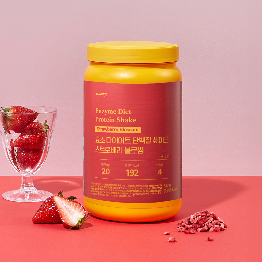 있나요 효소 다이어트 단백질 쉐이크 프로틴 대용량 식사대용 스트로베리 블로썸, 630g, 1개 - 상품 이미지