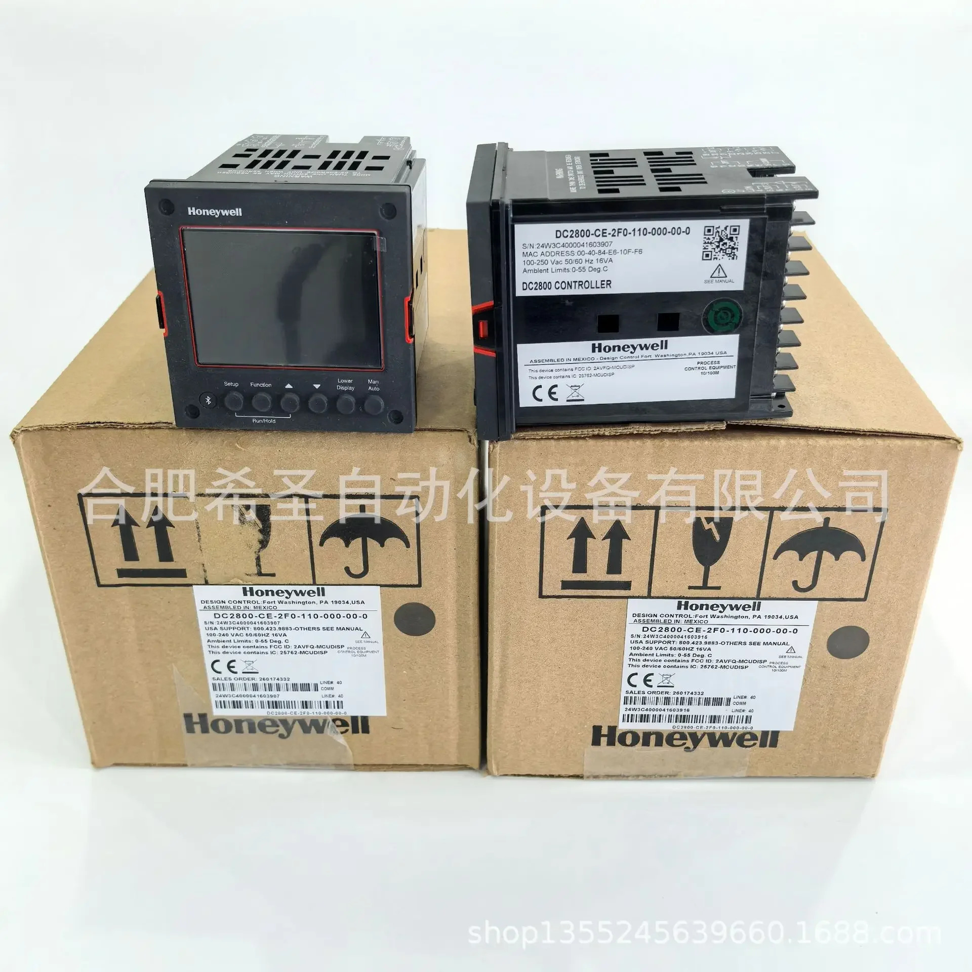 Honeywell DC2800 온도 컨트롤러 DC2800-CE-2F0-110-000-00-0 지점