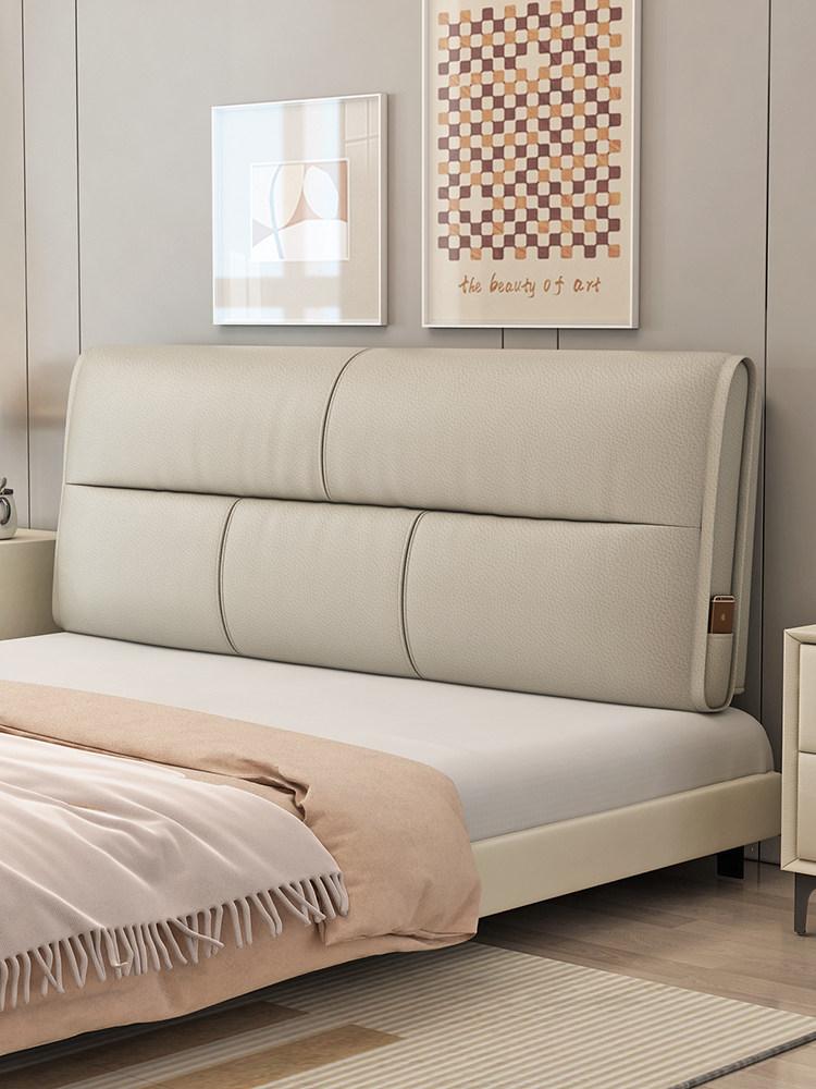 침대헤드보드 등받이쿠션 저상형 침대프레임 등받이 벽쿠션 대형 호텔식 슈퍼싱글 침대헤드 - 상품 이미지