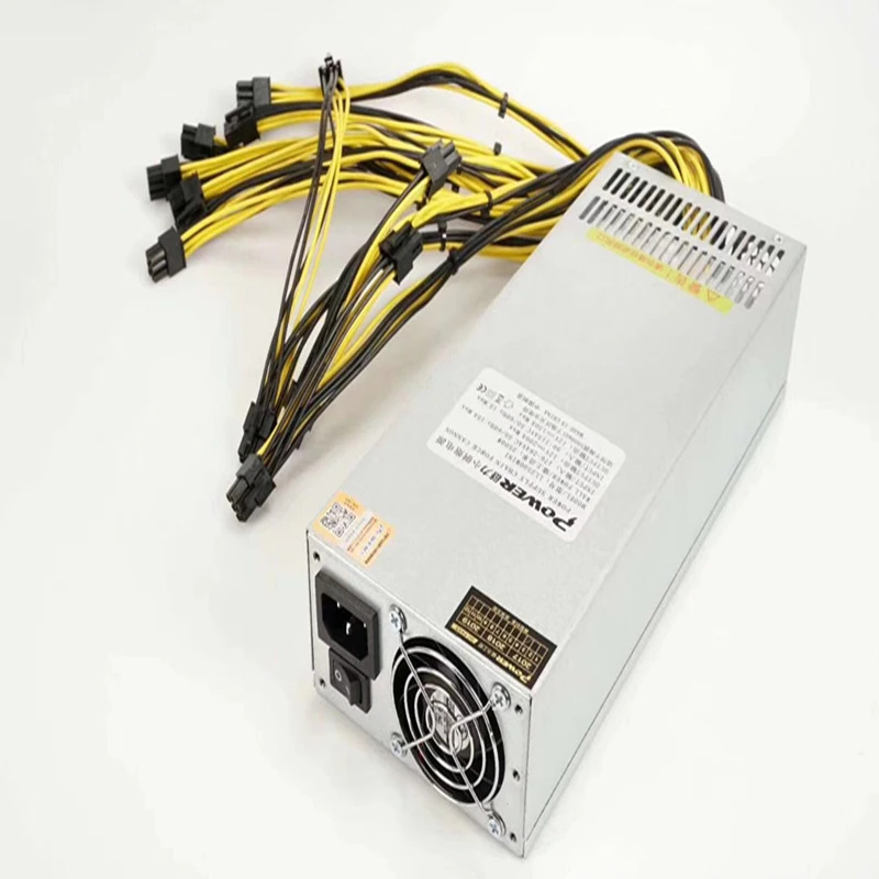 단일 채널 12V S7 S9 T9 A7 E9 L3D3 2U 10xP6 2500W 마이닝 전원공급장치 LL2500MINI새 PSU