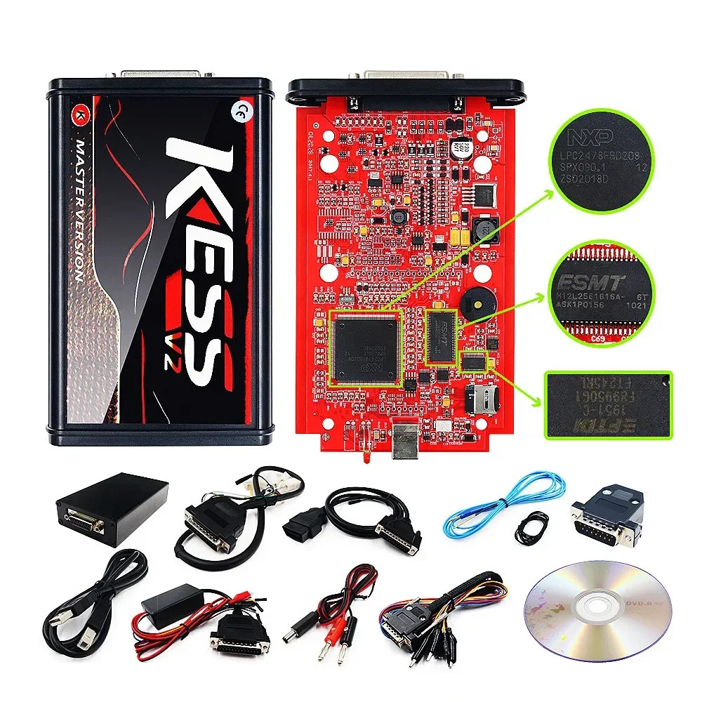 버전 레드 보드 Kess V2 V5.017 V2.80 ECU 프로그래머는 포인트 제없이 온라인으로 .