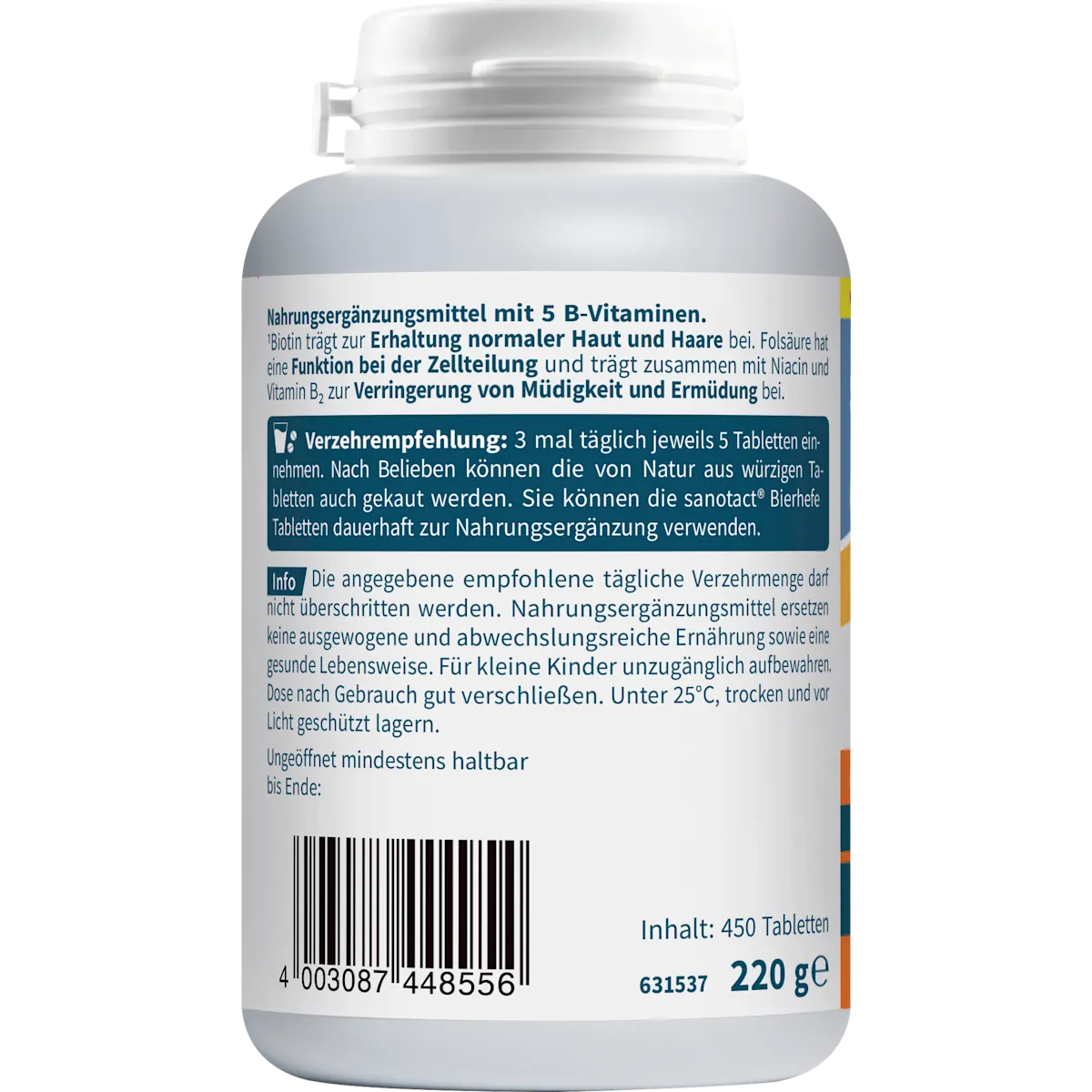 자노탁트 독일 맥주효모 450정제 Sanotact - 상세 이미지 3
