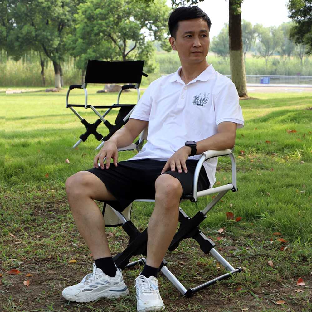 영화 감독 의자 캠핑 야외 용 알루미늄 접이식 체어 장비 - 상세 이미지 3