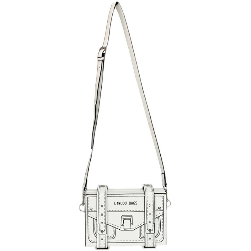 미니 박스 백 크로스백 트렌디한 숄더백 사각 데일리 보조 가방 핸드백 파우치 블랙 - 상세 이미지 5