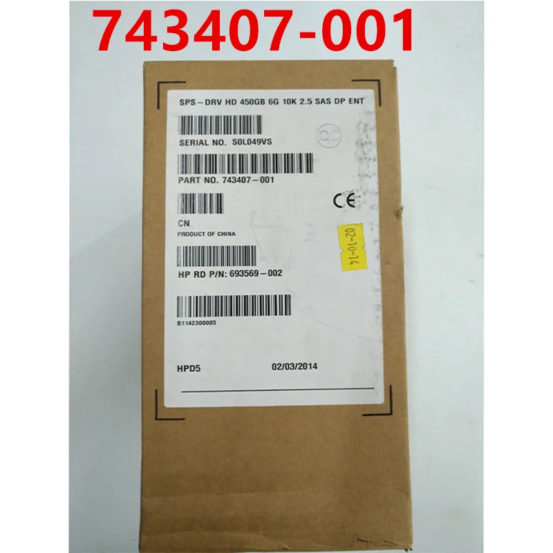 hp호환 서버내부 하드 HDD 2.5 인치 SAS 32MB 10000RPM 743407-001 693569-002 450GB 신