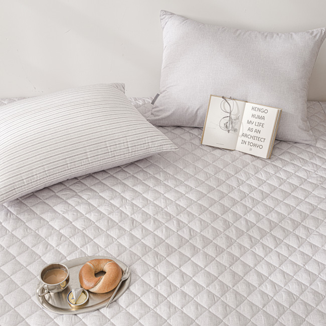 세사온라인 알러지케어 먼지없는 사계절 차렵이불패드 풀세트 시나몬(그레이), Q(퀸)