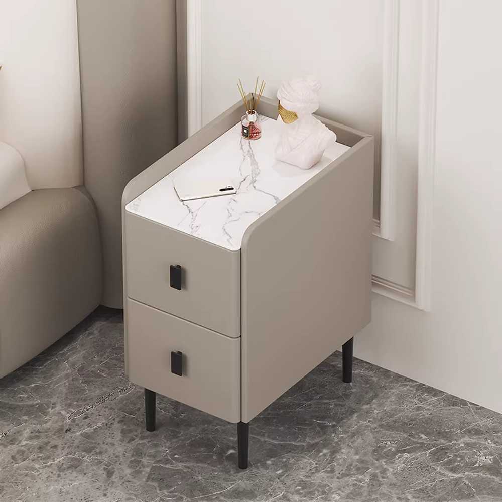 소파 사이드 서랍장 침대 탁자 거실 수납 소형 협탁 2단화이트/블랙/높이50cm25x40x60cm 이미지 7