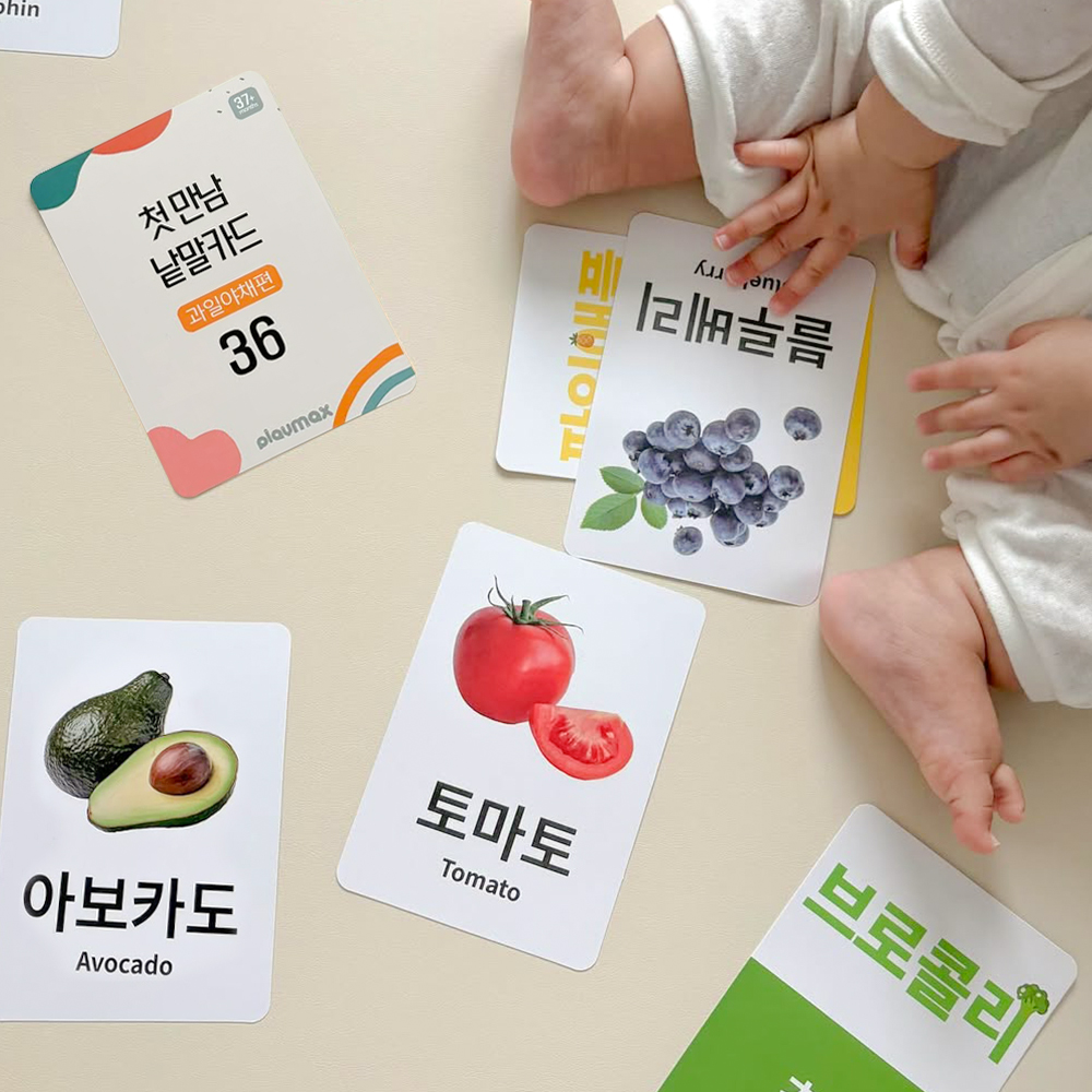 플레이맥스 첫만남 낱말카드 야채과일편 36종 + 보관가방 세트 - 상세 이미지 3