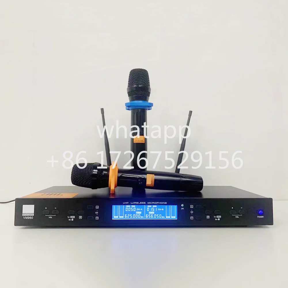 VM960 무선 마이크 1-2 금속 KTV 휘파람 방지 FM