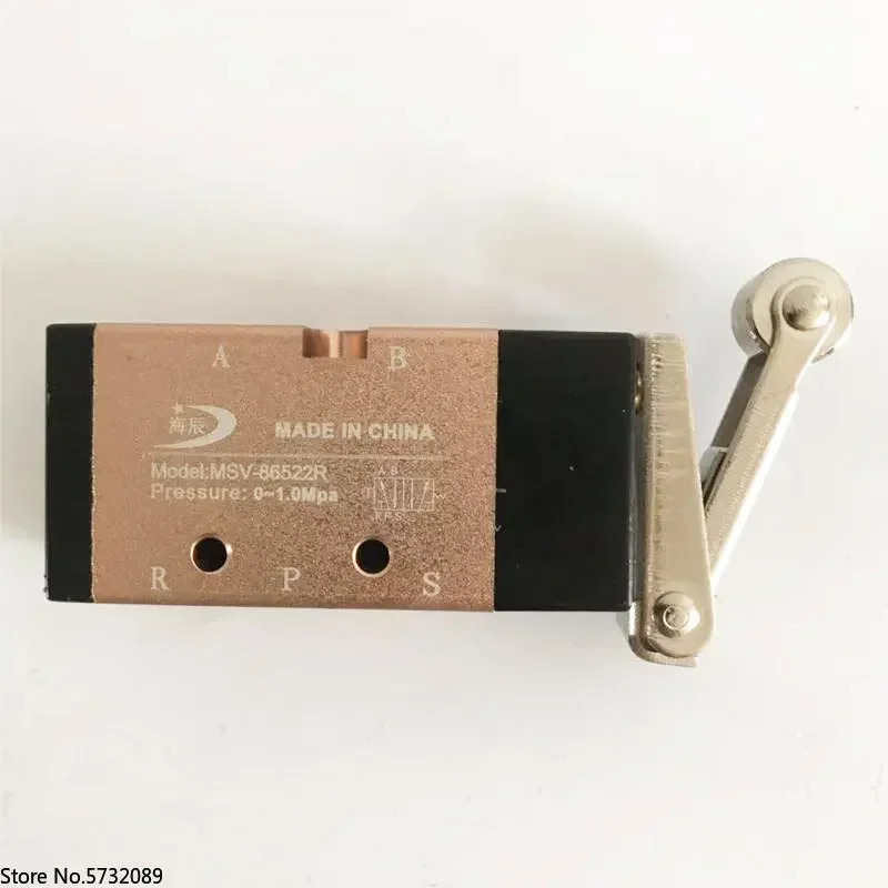 5pcs MSV-86522R 2위치 5방향 기계식 롤러 밸브 G522R 공압 MV-522R 스위치 MV-09