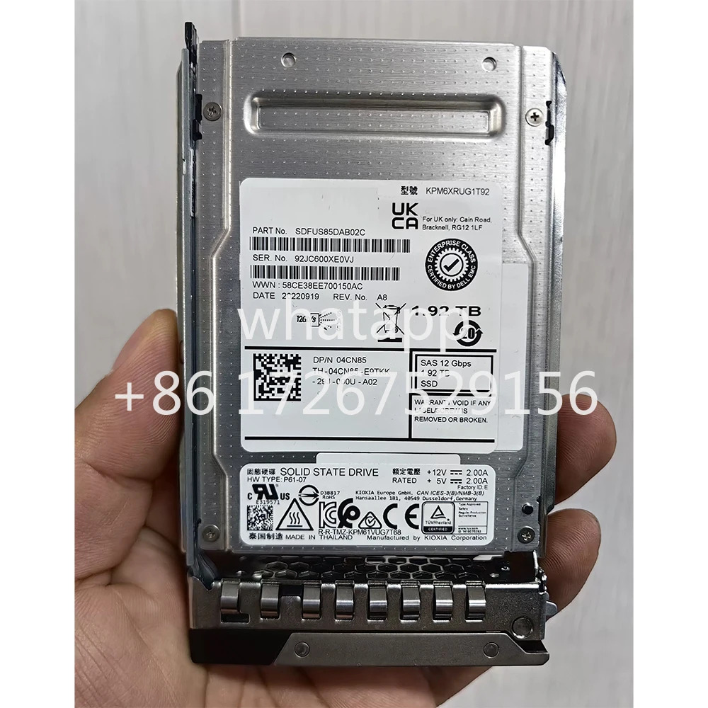 DELL1.92TB SAS SSD 12GB KPM6XRUG1T92 04CN85 4CN85 솔리드 스테이트 드라이브