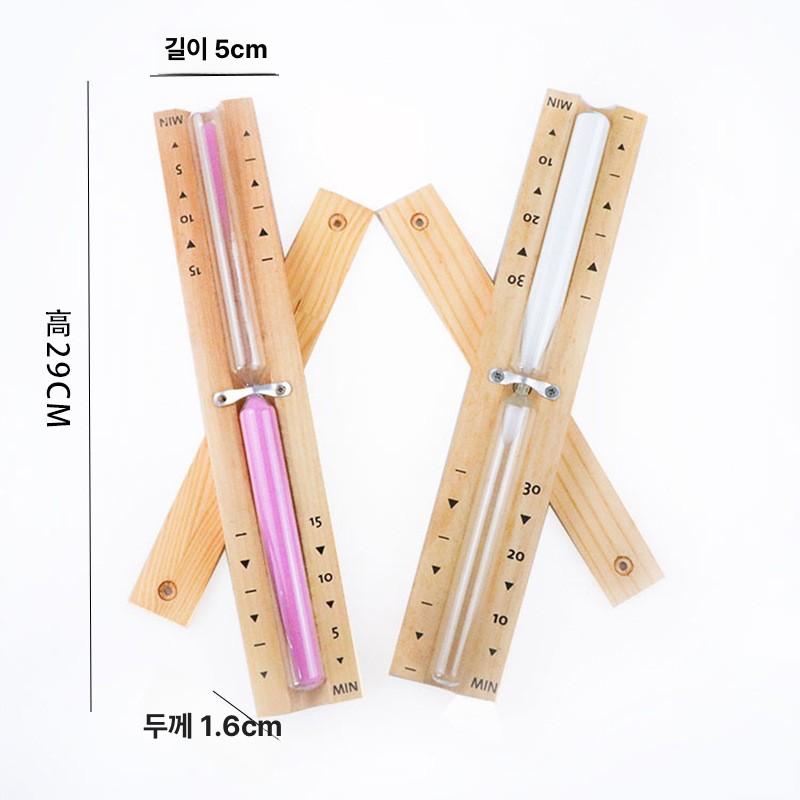 모래 시계 5 회전 벽걸이 사우나 나무 분 머 15분 화이트 - 상세 이미지 3