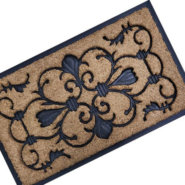 클래식 야자 섬유 발 매트 수공예 코코넛 현관 매트 야자발