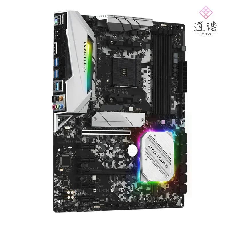 ASRock호환 B450 Steel Legend 마더보드 64GB PCI-E 3.0 M.2 HDMI AM4 DDR4 메인보드 완전 작동 리퍼