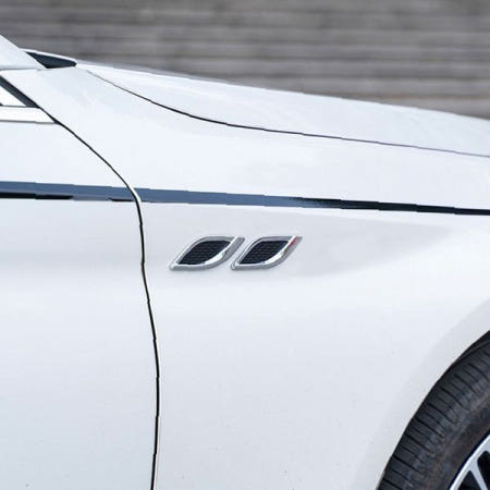 GUMSUN 자동차 펜더 장식 앰블럼 2p 입체 크롬 상어 지느러미 에어벤트 메탈 튜닝