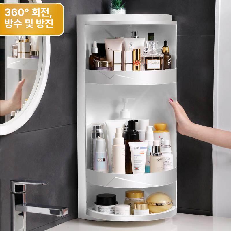 욕실 코너 회전 방수 선반 틈새 코너장 수납장 화장품 보관함 모던 정리대 샴푸 - 상세 이미지 4