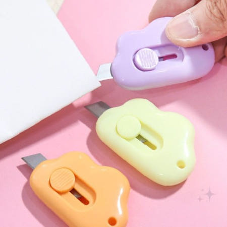 미니 휴대용 안전 커터 칼 택배 박스 개봉 문구 사무 생활 편의 도구