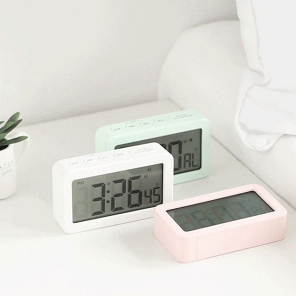 무소음 탁상용 시계 전자 디지털 알람 시계 타이머 데스크 침실