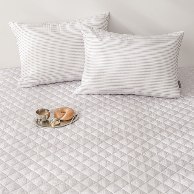 세사온라인 알러지케어 먼지없는 사계절 차렵이불패드 풀세트 시나몬(그레이), Q(퀸)